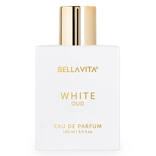 BELLAVITA White Oud 100ml | Long Lasting Unisex Perfume | Perfume for Man and Woman | Eau De Parfum | Orange, Patchouli, Musk | Oud, Citrus & Spicy Premium Fragrance