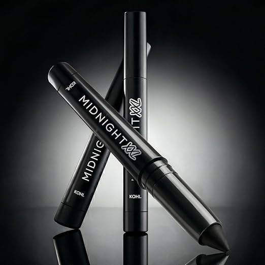 RENEE Midnight XXL Kajal | Kohl Pencil with Built-in Sharpener | Waterproof, Smudge-proof, 24Hr Long-Lasting | Ultra-Rich Pigment, Smooth Glide | 1.5g