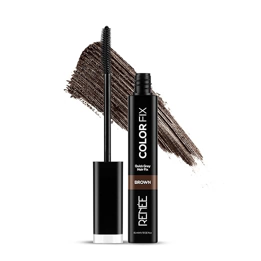 RENEE Color Fix Instant Hair-Colour Touch-Up Wax Stick| Covers Greys | Lightweight, Non-sticky, Quick-Dry, Long-Lasting | Enriched with Almond Oil, Argan Oil & Vitamin E | 15 ml