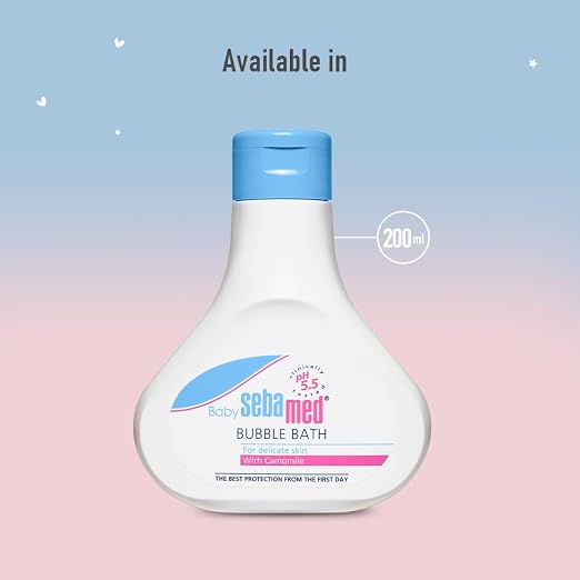 Sebamed Baby Bubble Bath|pH 5.5|With Chamomile|Soap Free|No Tears|200 ml