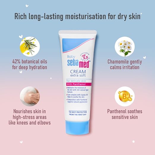 Sebamed Baby Cream Extra Soft|pH 5.5|Ideal for Dry Skin|50 ml