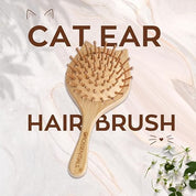 Bamboo Hair Brush with bamboo bristles | Wooden Hair Brush for Women & Men | Wooden Brush for Hair Small Cat for Kids | Paddle Brush for Women Travel Friendly | for Daily Use |