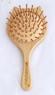 Bamboo Hair Brush with bamboo bristles | Wooden Hair Brush for Women & Men | Wooden Brush for Hair Small Cat for Kids | Paddle Brush for Women Travel Friendly | for Daily Use |