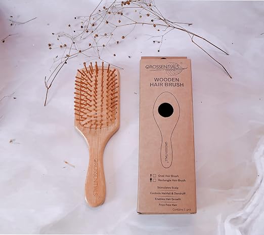 Bamboo Hair Brush with bamboo bristles | Wooden Hair Brush for Women & Men | Wooden Brush for Hair Large Hairbrush for Women | Paddle Hair Brush Paddle Brush for