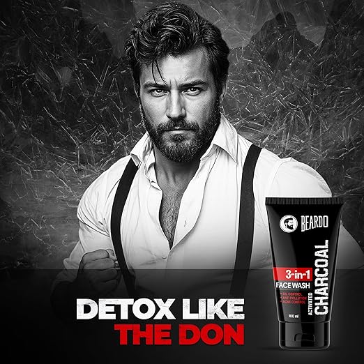 Beardo 3-in-1 Activated Charcoal Face Wash