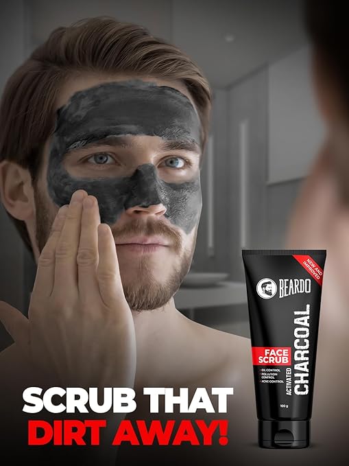 Beardo Activated Charcoal Face Scrub, 100 gm