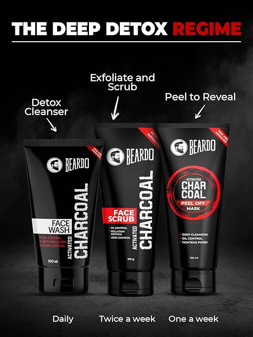 Beardo Activated Charcoal Face Scrub, 100 gm
