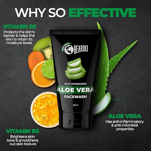 Beardo Aloevera Face Wash for Men, 100ml