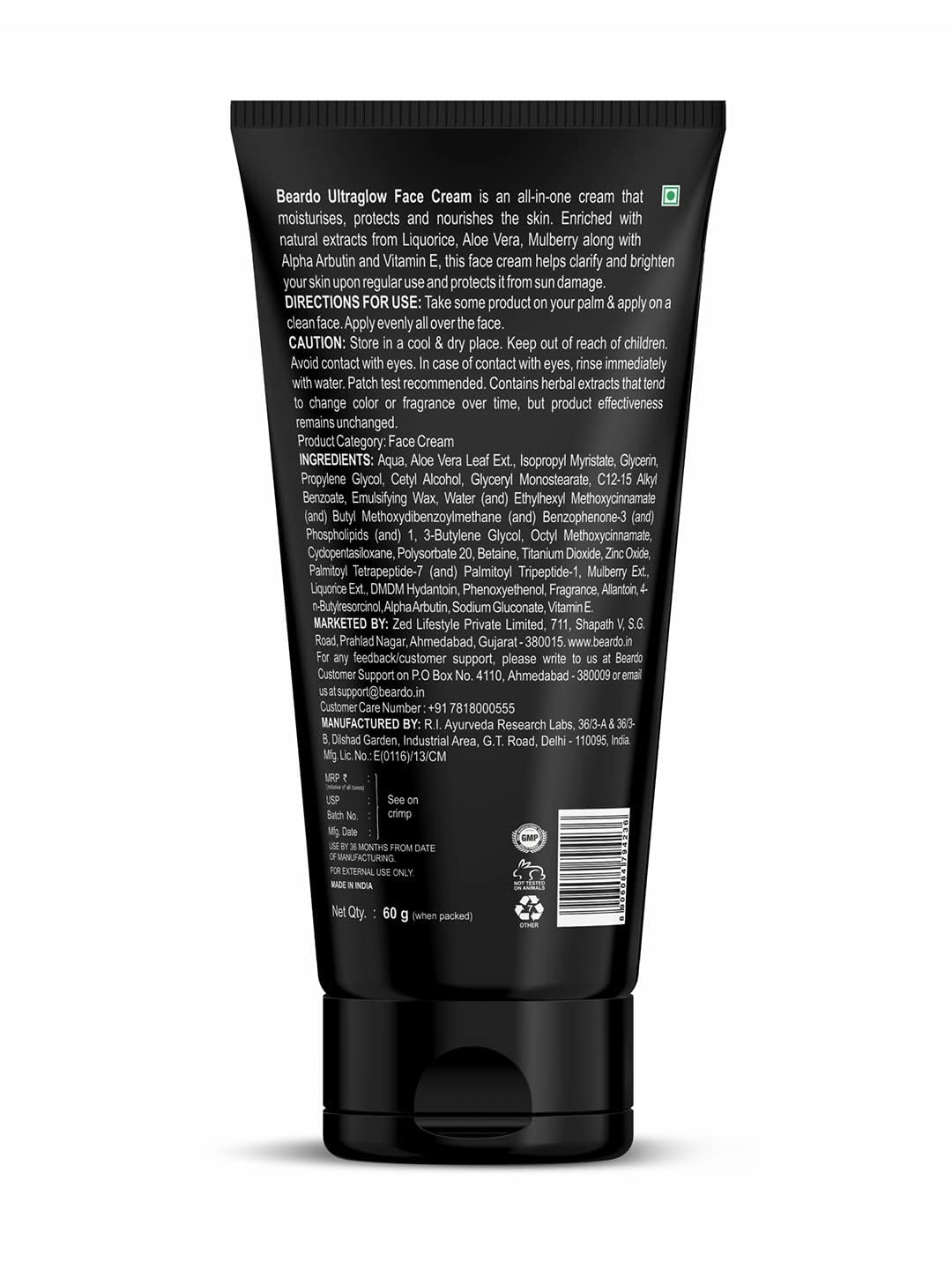 Beardo Ultraglow All in One Face Cream For Men with SPF 30, 60g