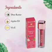 Whimsy Beauty Lip Gloss for Kids and Girls | Non Sticky Lightweight Formula with Hydrating Care | Tinted Gloss for Soft Nourished Lips | 4 to 16 Years | Organic, Natural, Chemical Free (Mauve Pink)