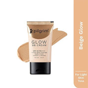 Pilgrim Beige Glow 3-In-1 Natural Bb Cream Medium Coverage For All Skin Types Spf 50 Pa++++ With Niacinamide, Hyaluronic Acid & Vit C - 30G,
