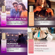 Bella Vita Luxury | Perfume Gift Set for Women 4x20ml | Gifts for Woman | Perfume for Woman | Date, Senorita, Glam, Rose Long Lasting EDP | Floral & Fruity Premium Fragrance