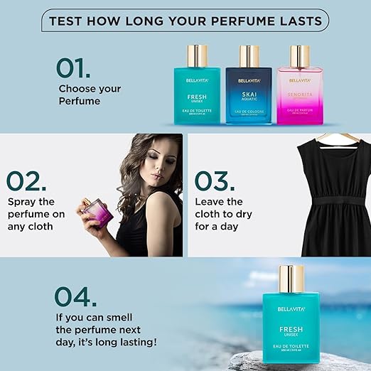 Bella Vita Luxury Fresh Unisex Long Lasting Perfume for Man and Woman | EDT 100ml | Bergamot, Lavender, Ylang Ylang | Citrus, Floral Premium Fragrance for Men and Women