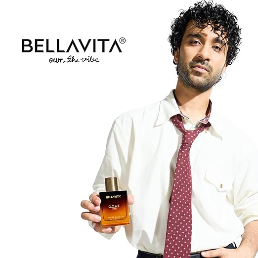 Bella Vita Luxury G.O.A.T Long Lasting Perfume | Perfume for Man | Eau De Parfum 100ml | Bergamot, Patchouli & Vetiver | Spicy, Citrus, Woody & Musky Premium Fragrance