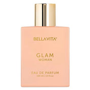 Bella Vita Luxury GLAM | Long Lasting Perfume for Woman | EDP 100ml | African Orange, Jasmine & Patchouli | Floral, Fruity, Woody Premium Fragrance for Women | Long Lasting Perfume