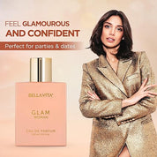 Bella Vita Luxury GLAM | Long Lasting Perfume for Woman | EDP 100ml | African Orange, Jasmine & Patchouli | Floral, Fruity, Woody Premium Fragrance for Women | Long Lasting Perfume