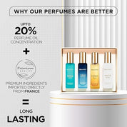 Bella Vita Luxury Long Lasting Unisex Perfume Gift Set | Perfume for Man | Gifts for Woman | 4x20ml | Woody, Aquatic & Sweet Premium Fragrance