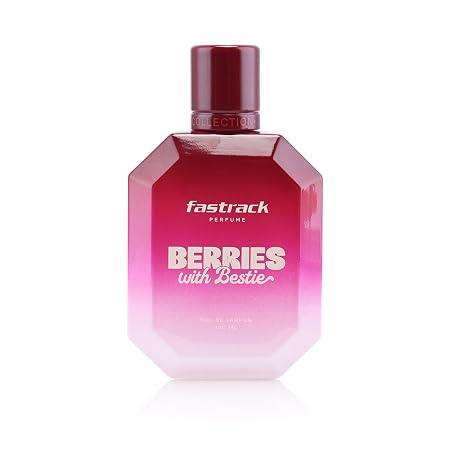 Fastrack BRB Berries with Bestie | Unisex Perfume |100 ml EDP | Gourmand: Strawberry, Vanilla Crème & Caramel Notes | IFRA certified| Safe for Skin