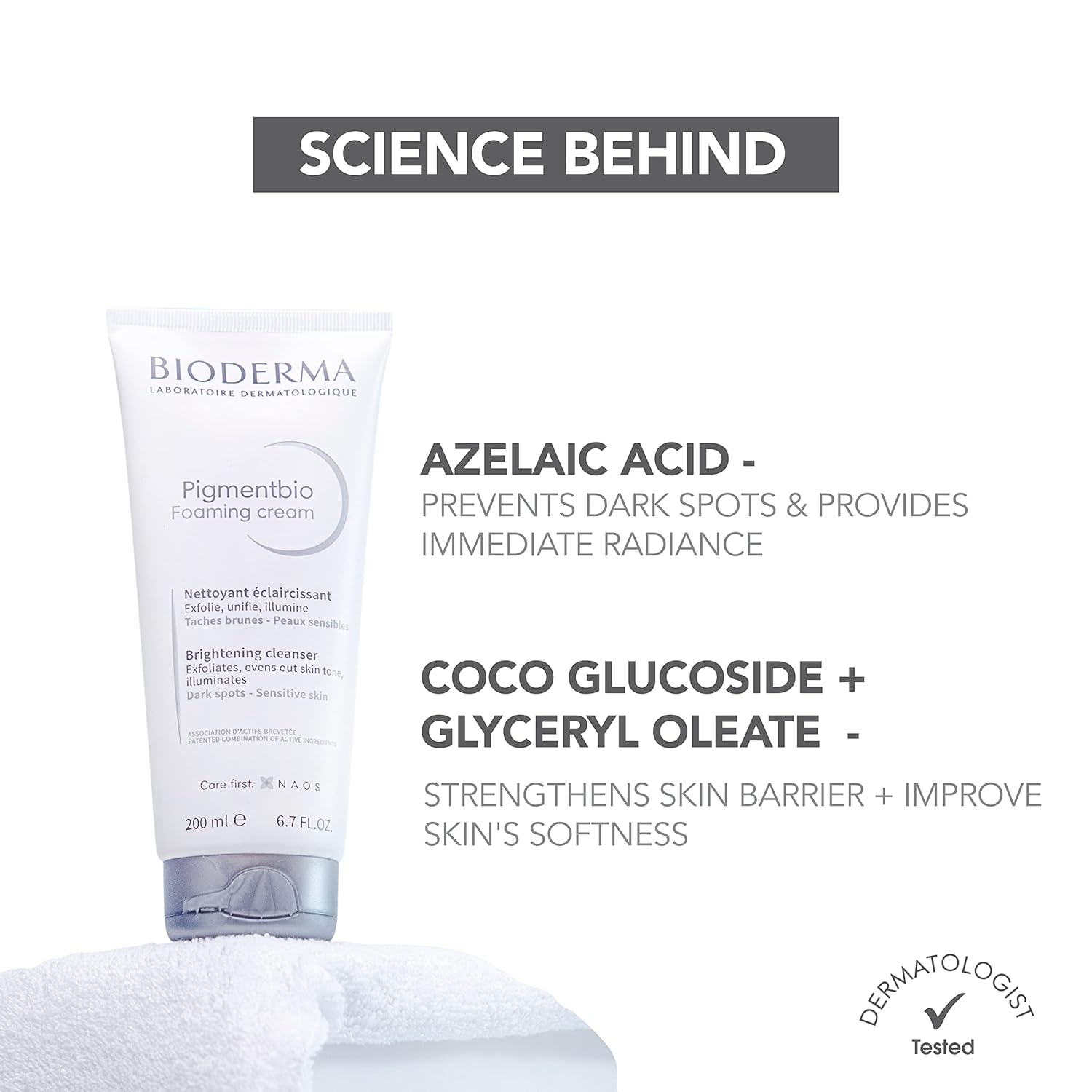 Bioderma Pigmentbio Foaming Cream Brightening Exfoliating Cleanser 200 ml