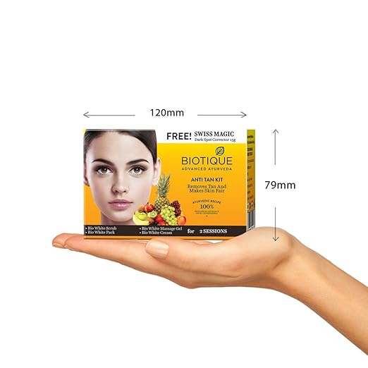 Biotique Bio Anti Tan Kit Removes Tan and Makes Skin Fair, 75g