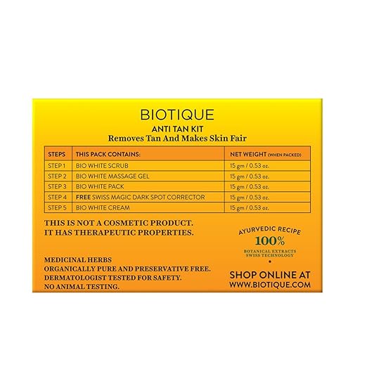 Biotique Bio Anti Tan Kit Removes Tan and Makes Skin Fair, 75g