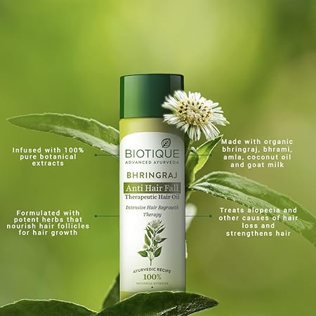 Biotique Bio Bhringraj Therapeutic Hair Oil for Falling Hair