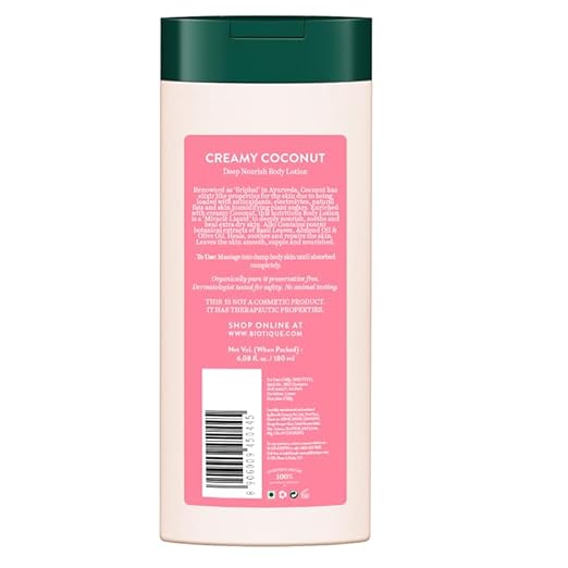 Biotique Creamy Coconut Deep Nourish Body lotion For Extra Dry Skin
