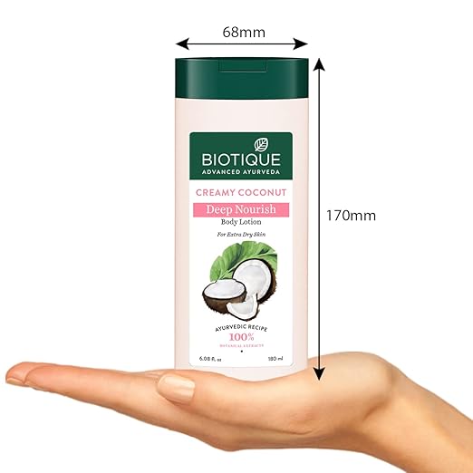 Biotique Creamy Coconut Deep Nourish Body lotion For Extra Dry Skin