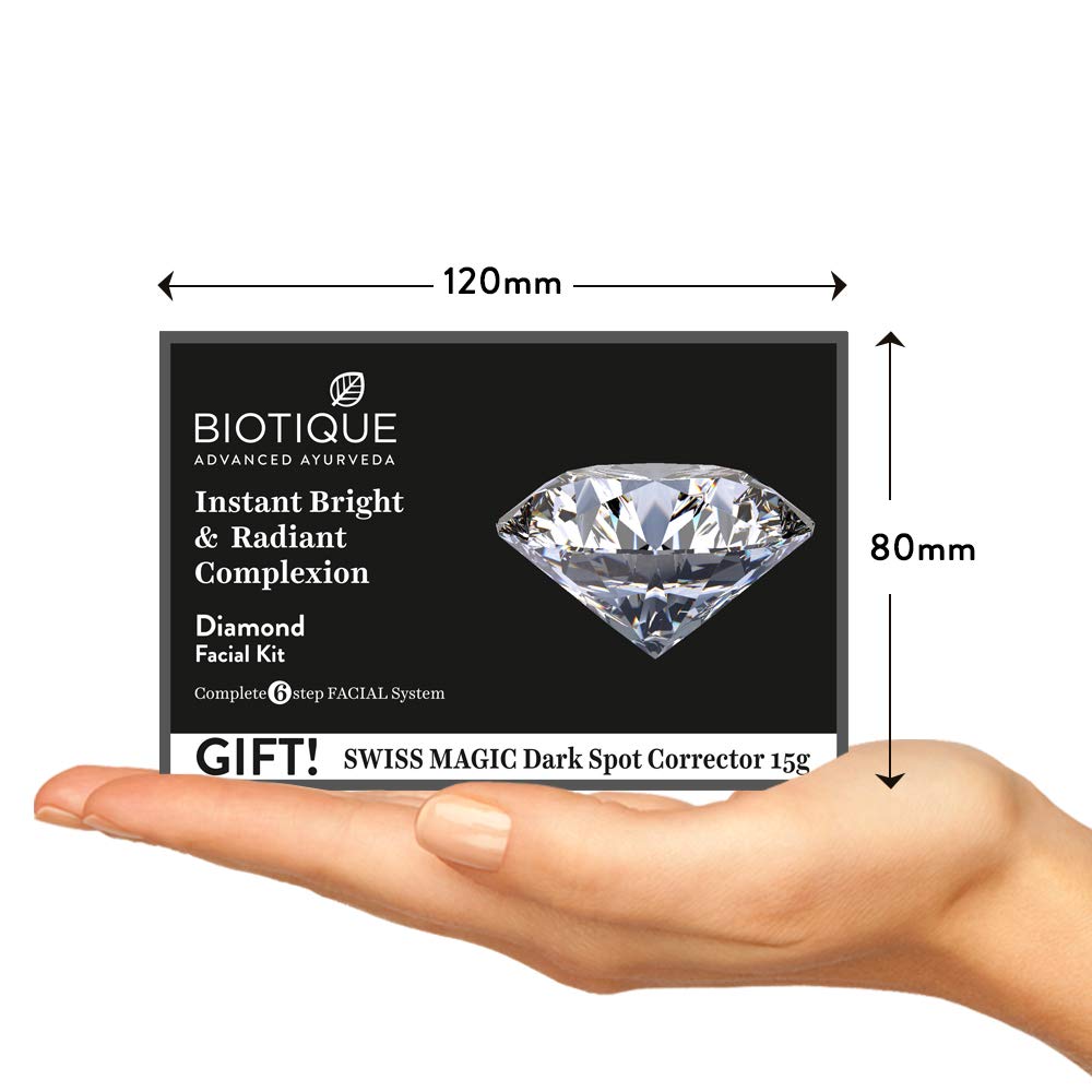 Biotique Diamond Instant Bright & Radiant Complexion Facial Kit, 65g