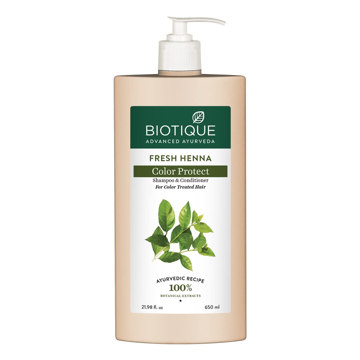 Biotique Fresh Henna Color Protect Shampoo & Conditioner For Color Treated Hair,