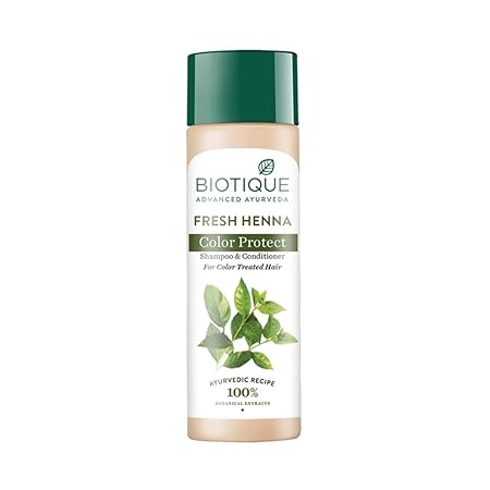 Biotique Fresh Henna Color Protect Shampoo & Conditioner For Color Treated Hair,