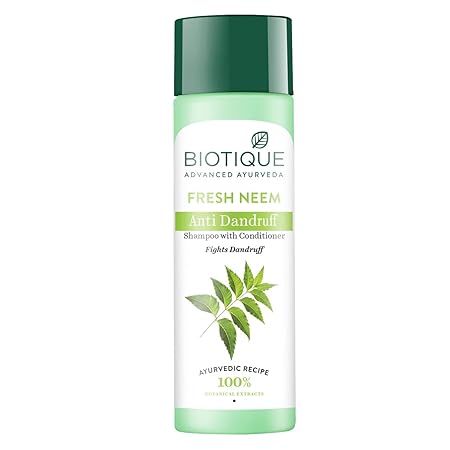 Biotique Fresh Neem Anti Dandruff Shampoo and Conditioner