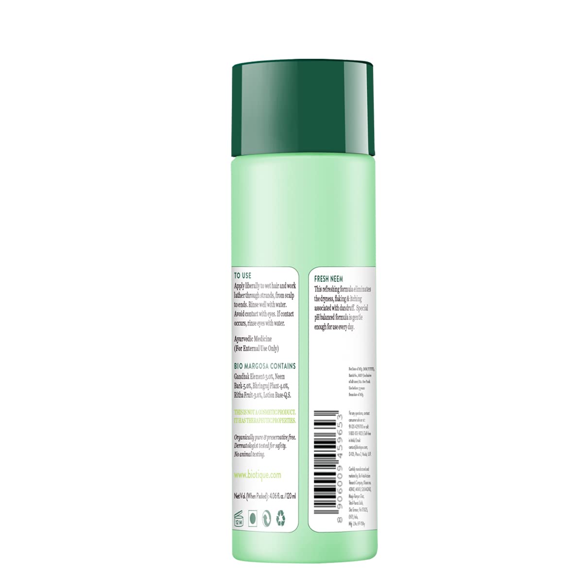 Biotique Fresh Neem Anti Dandruff Shampoo and Conditioner