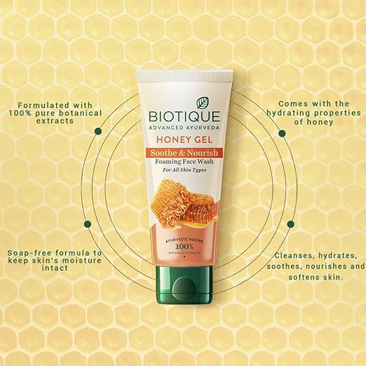 Biotique Honey Gel Soothe & Nourish Foaming Face wash