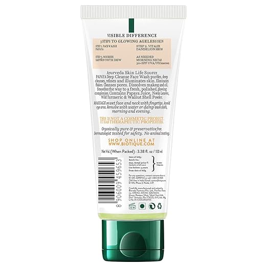 Biotique Papaya Deep Cleanse Face Wash