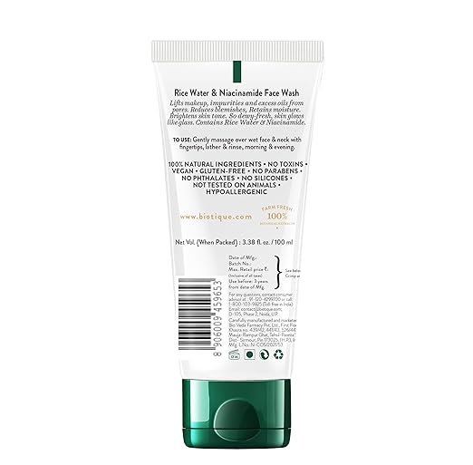 Biotique Rice Water & Niacinamide Gel Face Wash