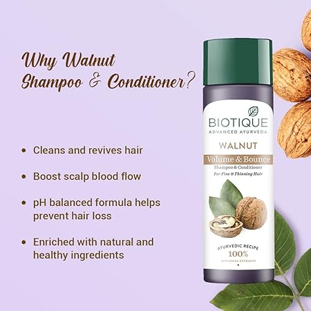 Biotique Walnut Volume and Bounce Shampoo and Conditioner