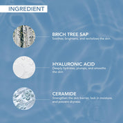 O3+ Mijoo Korea Glass Glow Facial Kit with Birch Tree Sap & Hylaluronic Acid - Ideal for Dry Skin