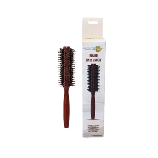 Boar Bristles Round Hair Brush Adding Curls Volume & Waves In Hairs Men and Women All Hair Types, Roller Hair brush for Blow Drying Curling Straightening Add Volume & Shine (Round Design)
