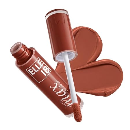Elle18 Matte Max Liquid Lipstick - , for Smooth Lips, with Hyaluronic Acid & Vitamin E, Blur Matte Finish, Transferproof & Smudgeproof - 6ml