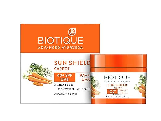 Biotique Sun shield carrot sunscreen 120ml spf 40+