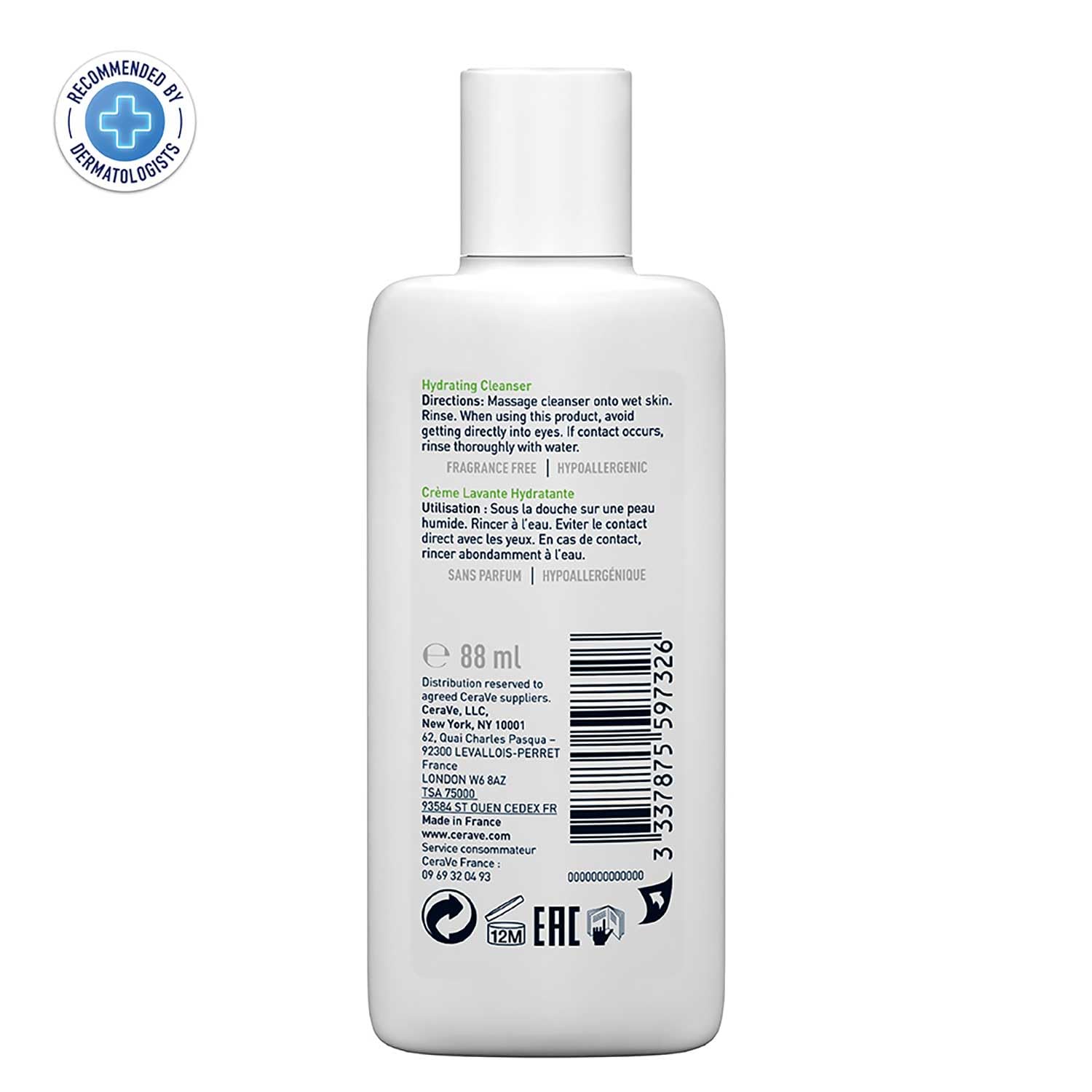 CeraVe Hydrating Facial Cleanser Non-Foaming Face Wash