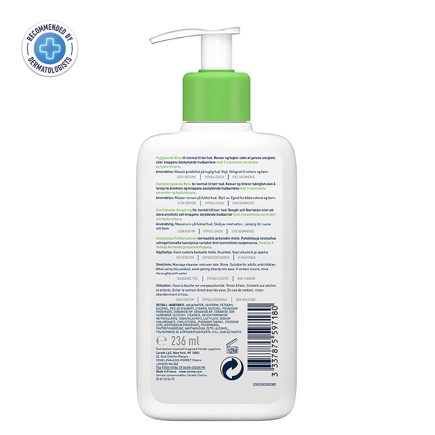 CeraVe Hydrating Cleanser For Normal To Dry Skin (236ml)