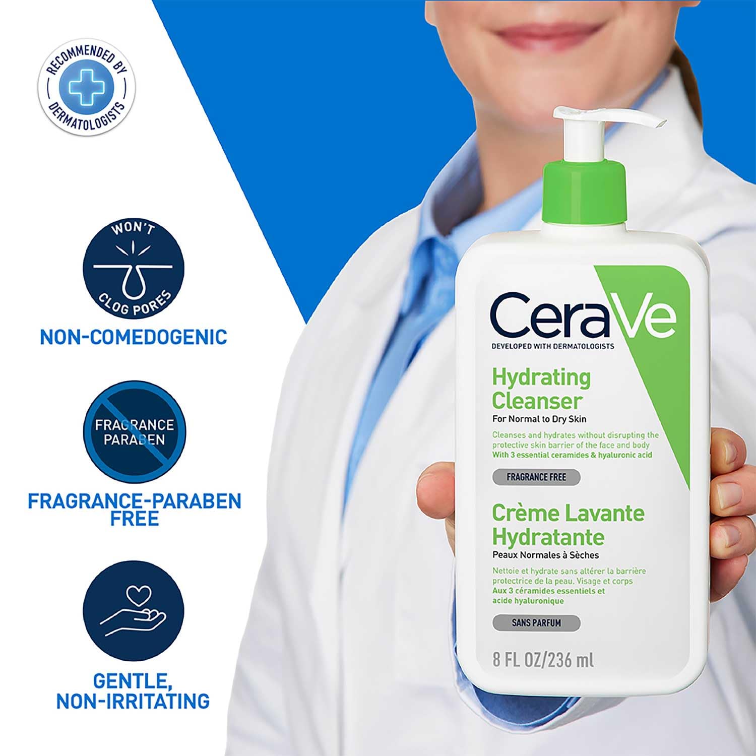 CeraVe Hydrating Cleanser For Normal To Dry Skin (236ml)