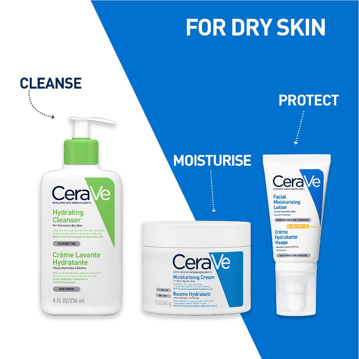 CeraVe Hydrating Cleanser For Normal To Dry Skin (236ml)