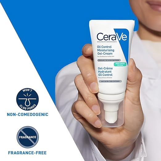 CeraVe Oil Control Gel Cream lightweight Moisturizer for Oily & Combination Skin with Ceramides, Hyaluronic Acid & Niacinamide