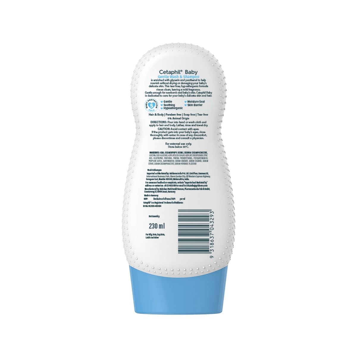 Cetaphil Baby Shampoo & Wash, White, Chamomile, 230 ml