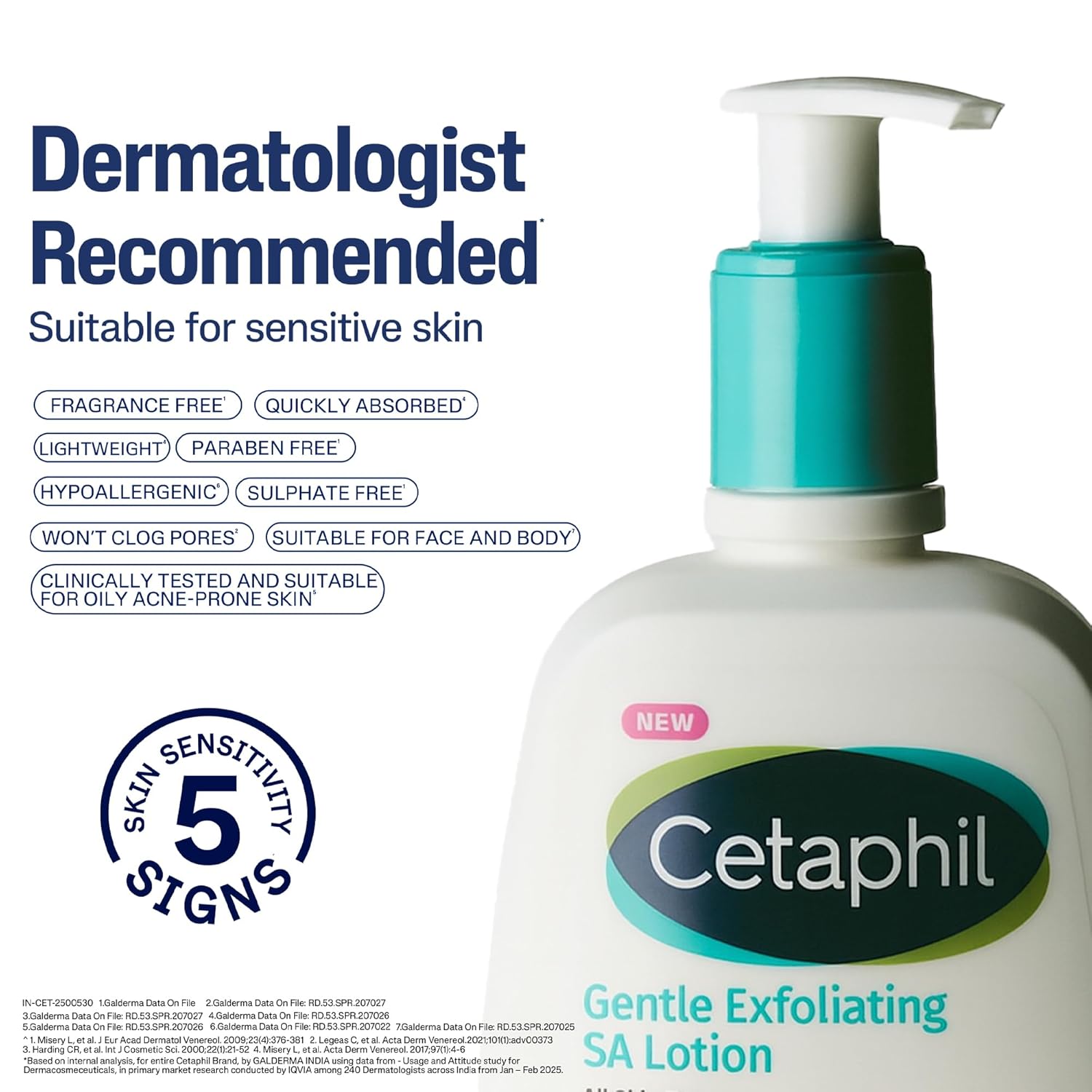 Cetaphil Gentle Exfoliating SA Lotion 29ml | Lightweight Daily Moisturizer with Salicylic Acid, Mandelic Acid & Gluconolactone | 48 Hr Hydration & Gentle Exfoliation | For Sensitive Skin