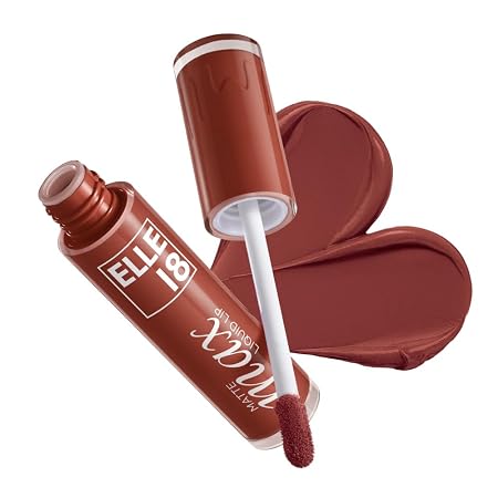 Elle18 Matte Max Liquid Lipstick - , for Smooth Lips, with Hyaluronic Acid & Vitamin E, Blur Matte Finish, Transferproof & Smudgeproof - 6ml