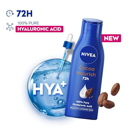 NIVEA Cocoa Nourish 200ml Body Lotion with Deep Moisture Serum| 48 H Moisturization | With Cocoa Butter & Coconut Oil | Non Greasy & Healthy Looking Skin |For Very Dry Skin